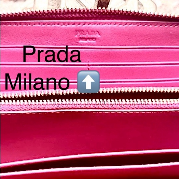 Prada quilted Tessuto Zip-around Leather trim& interior Wallet Excellent Cond - Picture 12 of 16